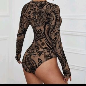 Print Mesh Bodysuit